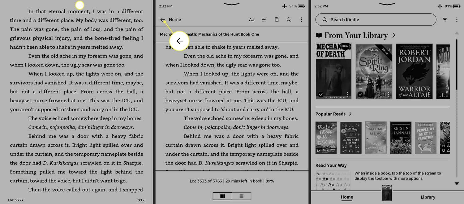 Kindle Paperwhite で本を終了する方法