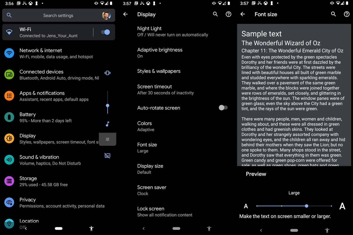 Android'de Metin Boyutu Nasıl Değiştirilir
