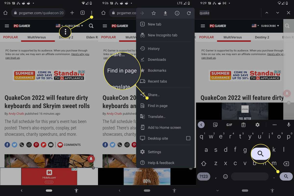Como controlar F no Android
