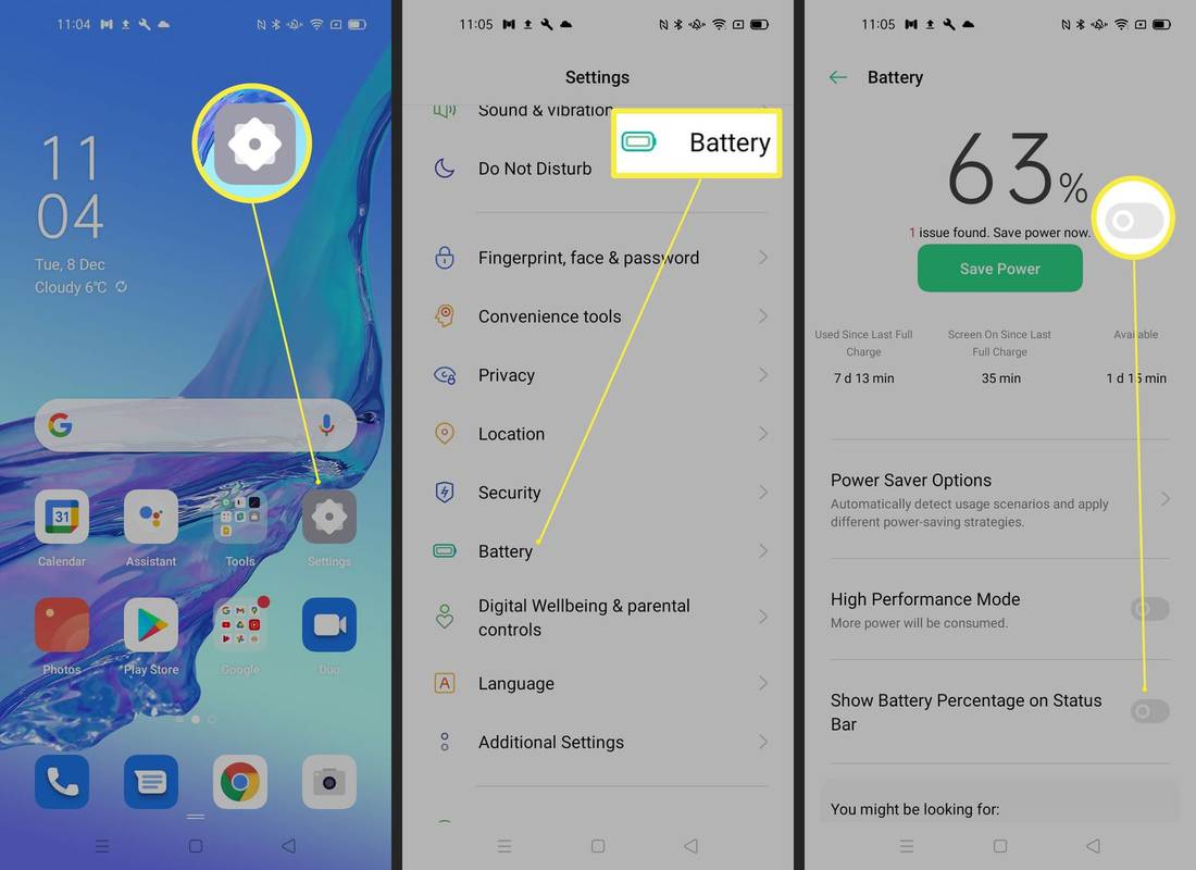 Cara Menunjukkan Peratusan Bateri pada Android