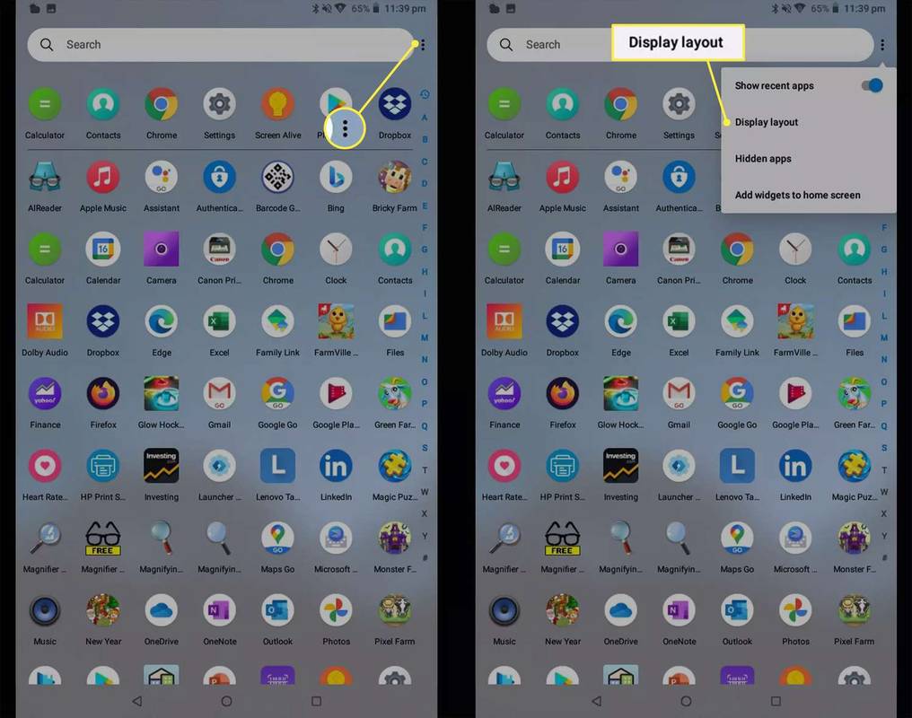 Apps op Android alfabetiseren