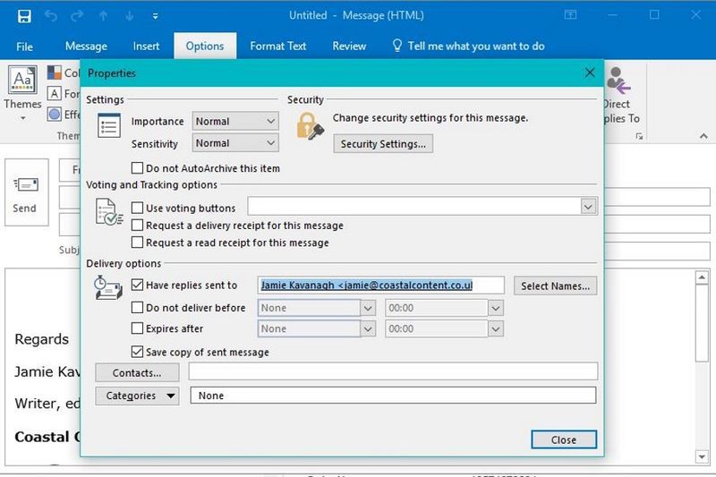 Comment changer l'adresse 'Répondre à' pour les messages électroniques dans Outlook