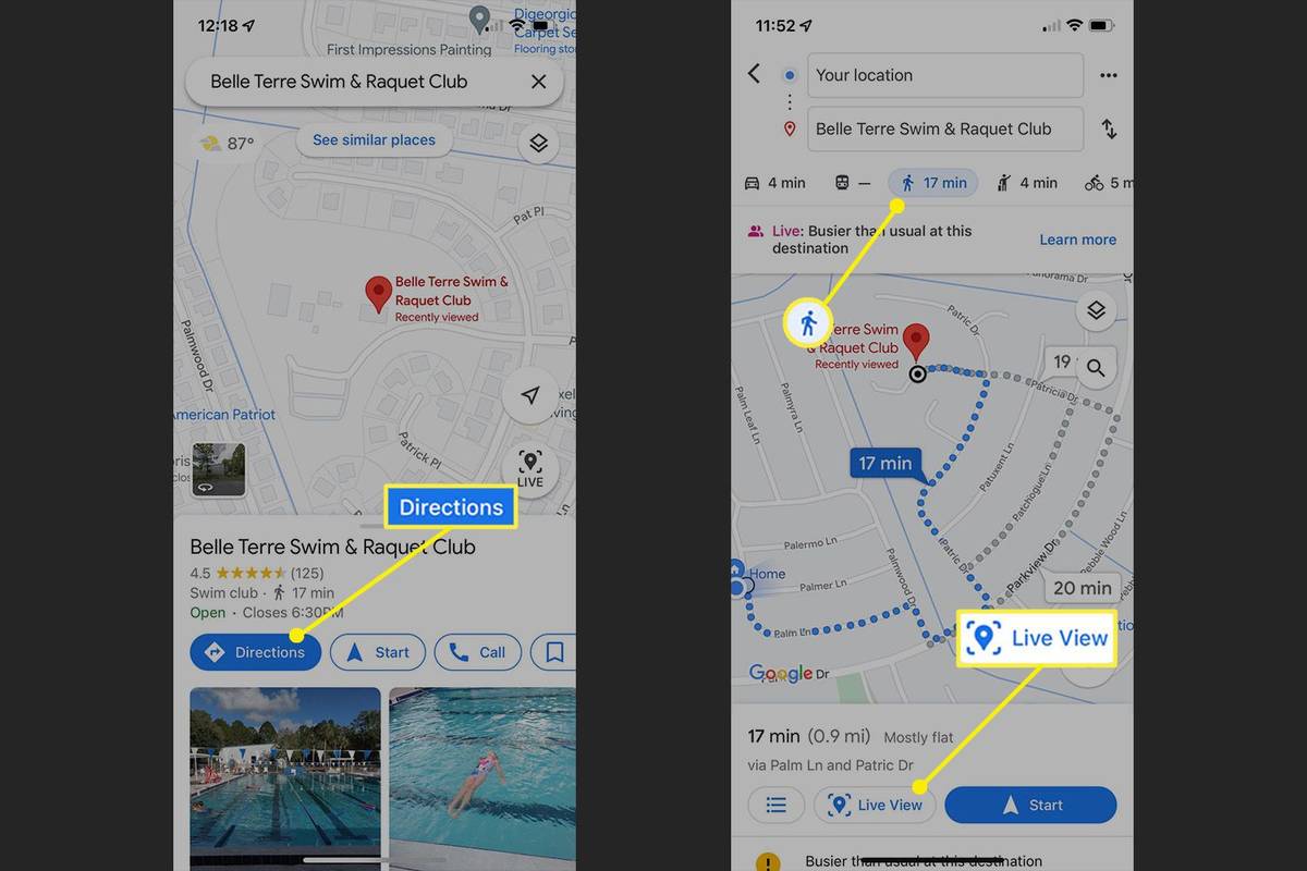 Google मानचित्र पर लाइव व्यू का उपयोग कैसे करें