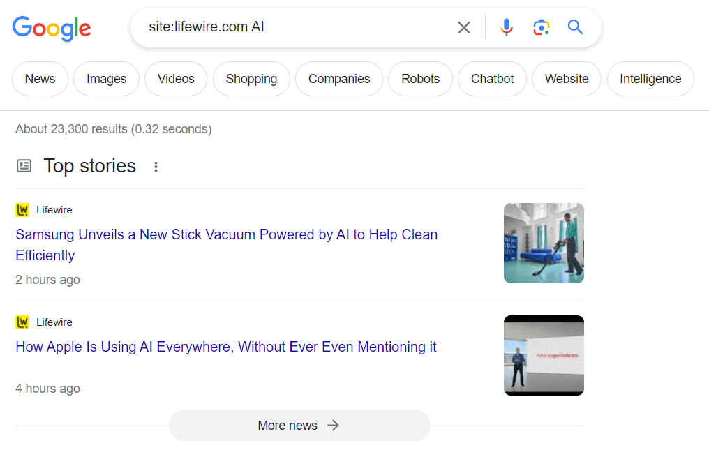 Een Google-zoekopdracht beperken tot een specifiek domein