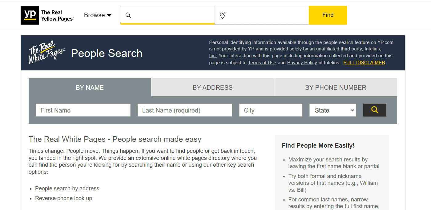 วิธีใช้สมุดหน้าเหลืองเพื่อค้นหาคนออนไลน์