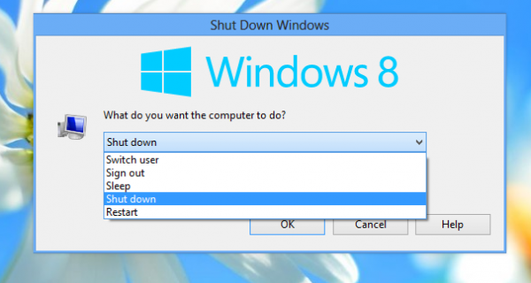 Cara membuat jalan pintas ke dialog Shut Down Windows di Windows 8, Windows 7 dan Vista