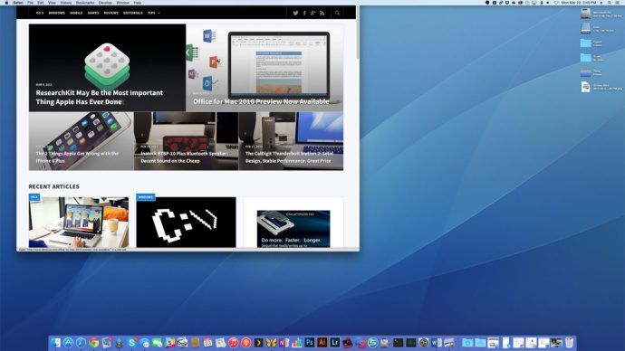 Näytön ulkopuolisen ikkunan koon muuttaminen Mac OS X: ssä