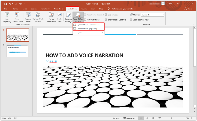 Gesproken commentaar toevoegen aan een PowerPoint