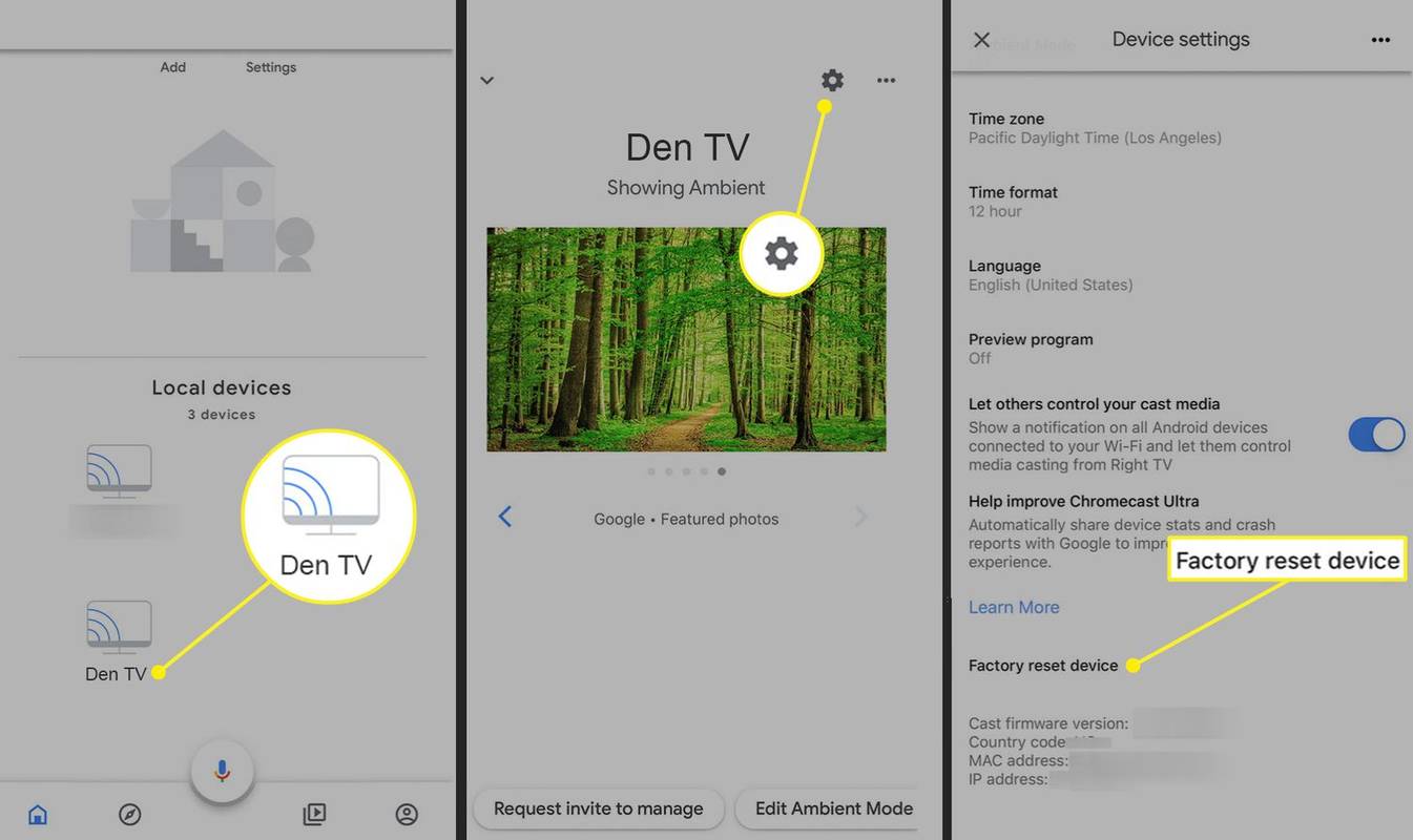 Kaip iš naujo nustatyti „Chromecast“.