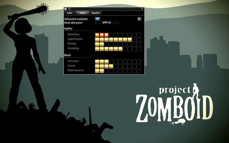 Kā izmantot prasmju punktus projektā Zomboid