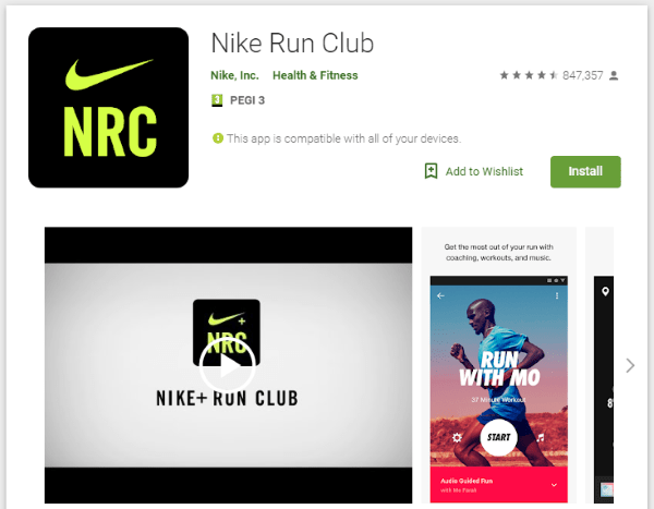 Как изменить мили на километры в Nike Run Club