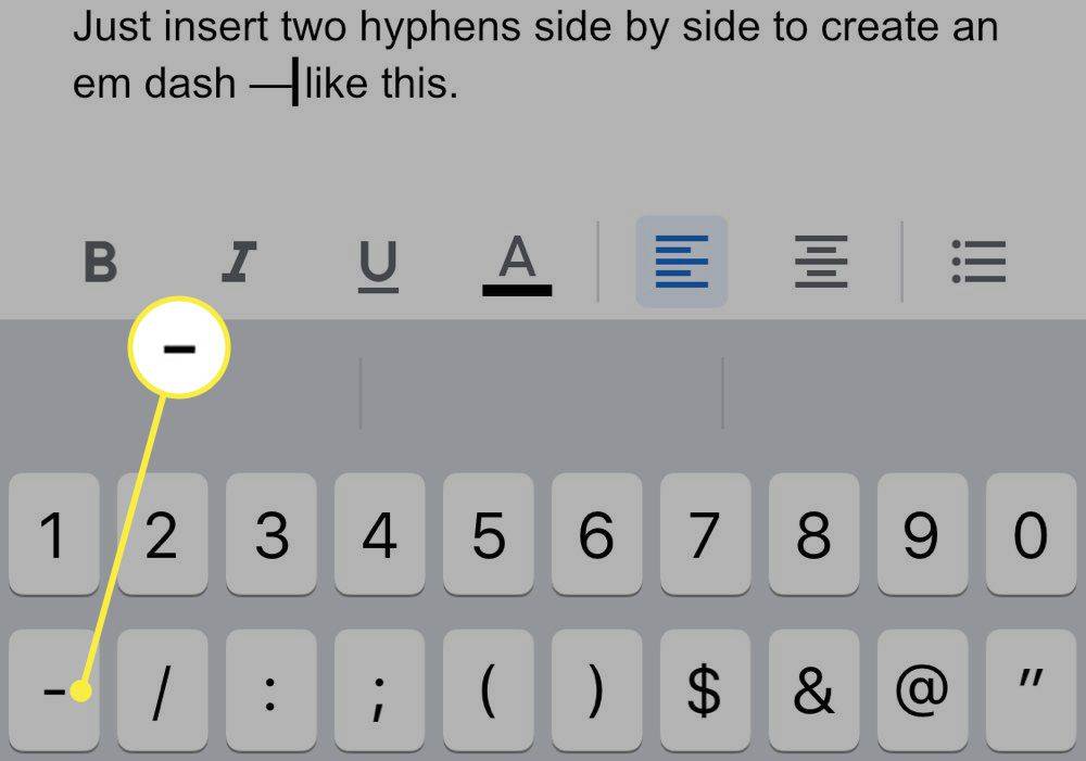 So erhalten Sie einen Em Dash in Google Docs