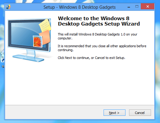 Muat turun alat Desktop dan bar sisi untuk Windows 8.1