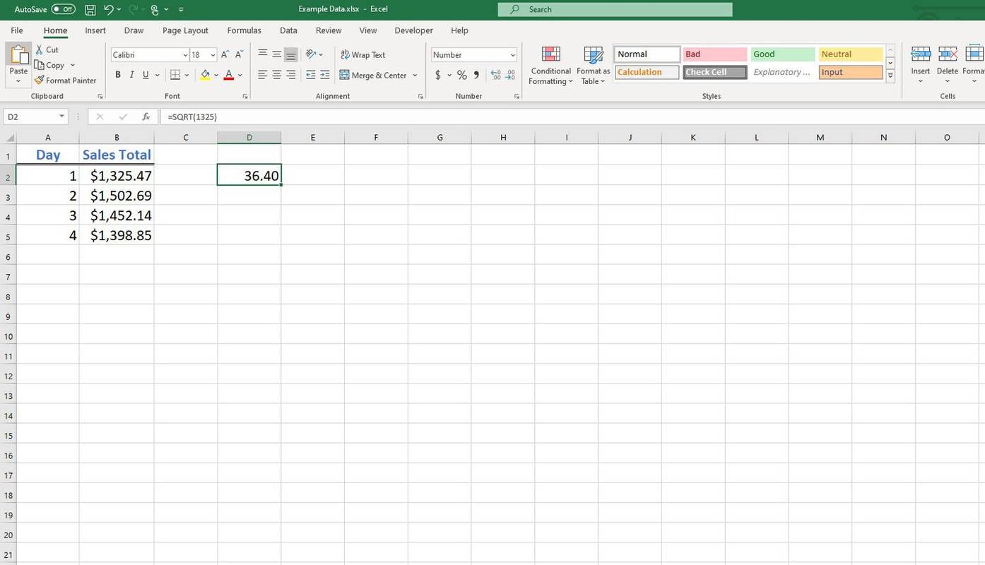 Encontrar raíces cuadradas, raíces cúbicas y raíces enésimas en Excel