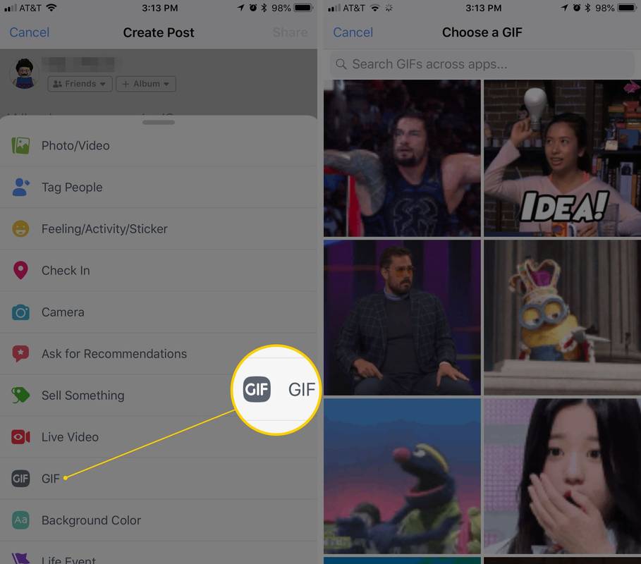 Facebook に GIF を投稿する方法