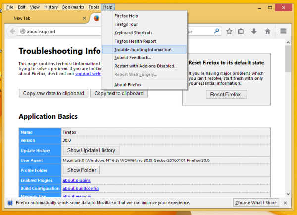 Deaktivieren und entfernen Sie das Suchfeld von der neuen Registerkarte in Firefox
