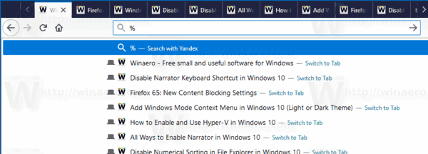 Kako iskati po zavihkih v Mozilla Firefox