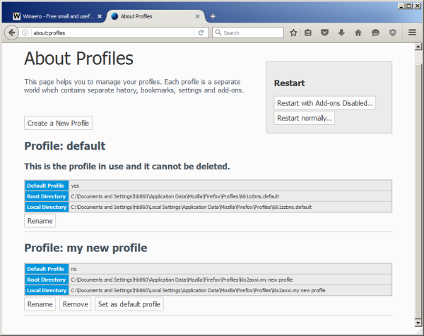 Firefox har en ny profilbehandling i Nightly channel