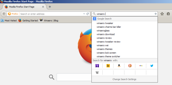 بدّل محرك بحث Firefox باستخدام مفاتيح الاختصار وقم بتعيينه كمفتاح افتراضي
