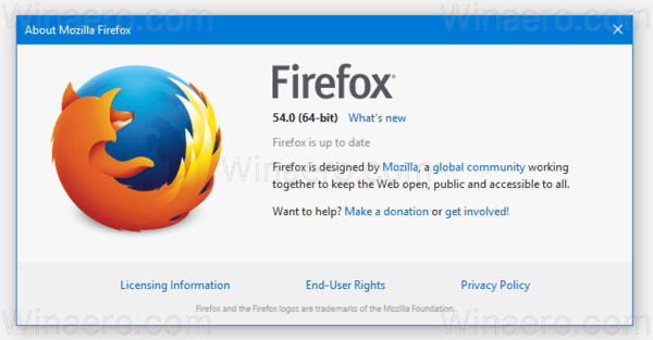 Nouveautés de Firefox 54