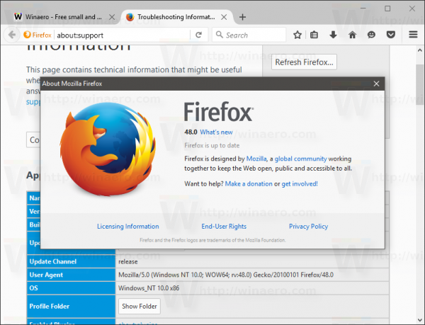 Firefox 48 habis dengan banyak perubahan