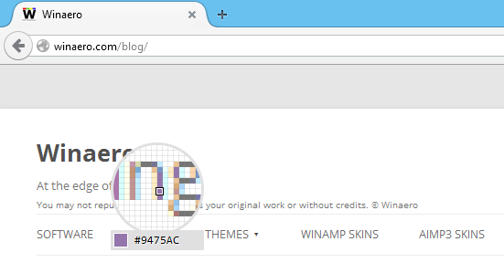 Obtenez le code de couleur HTML de n'importe quel élément de page Web dans Firefox