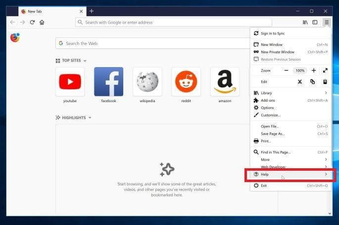 Actualitzeu Firefox a Windows 10