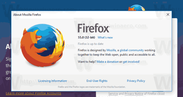 Mitä uutta Firefox 55: ssä