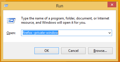 วิธีเรียกใช้ Firefox ในโหมดการท่องเว็บส่วนตัวจากบรรทัดคำสั่งหรือทางลัด