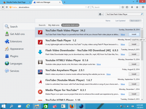Schakel YouTube over naar Flash Player in Firefox