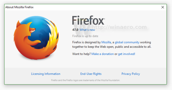 Firefox 47 излезе, изтеглете го сега