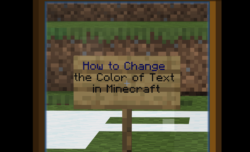 Minecraft에서 텍스트 색상을 변경하는 방법