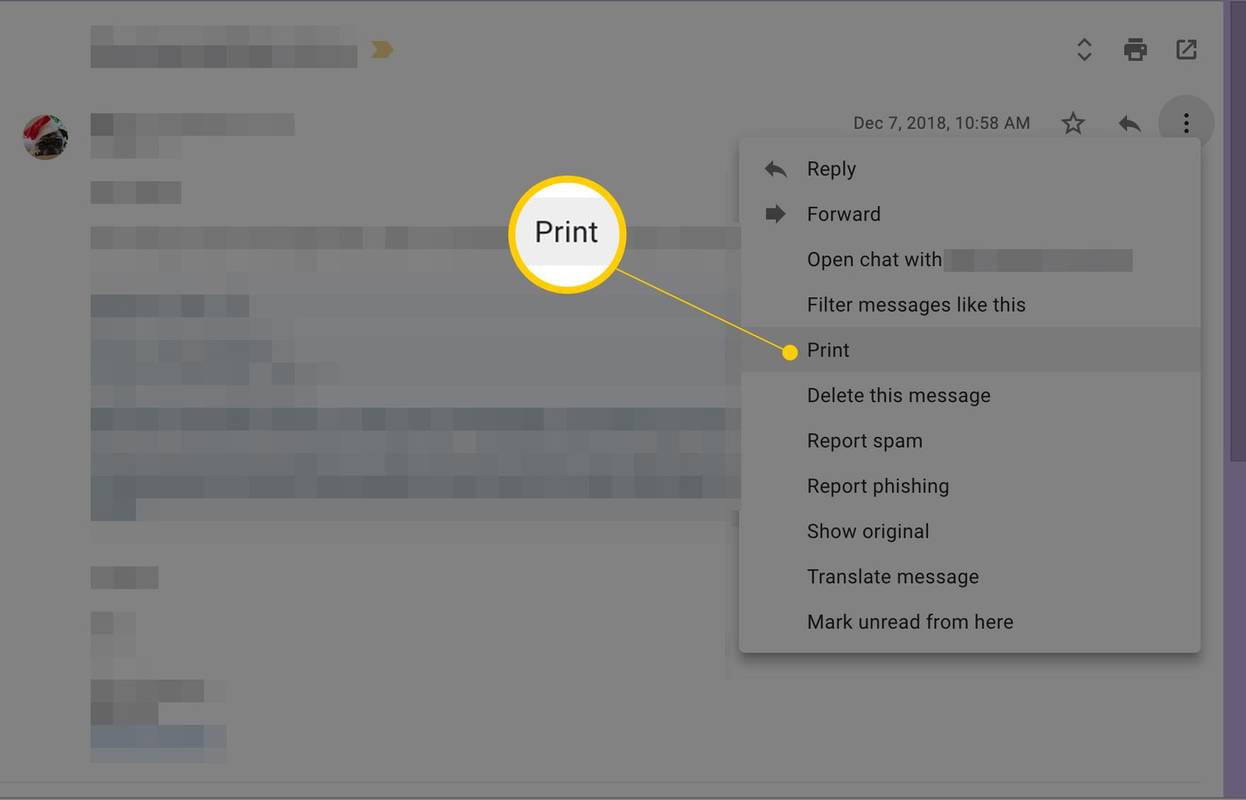 Einfache Möglichkeit, eine einzelne Gmail-Nachricht zu drucken
