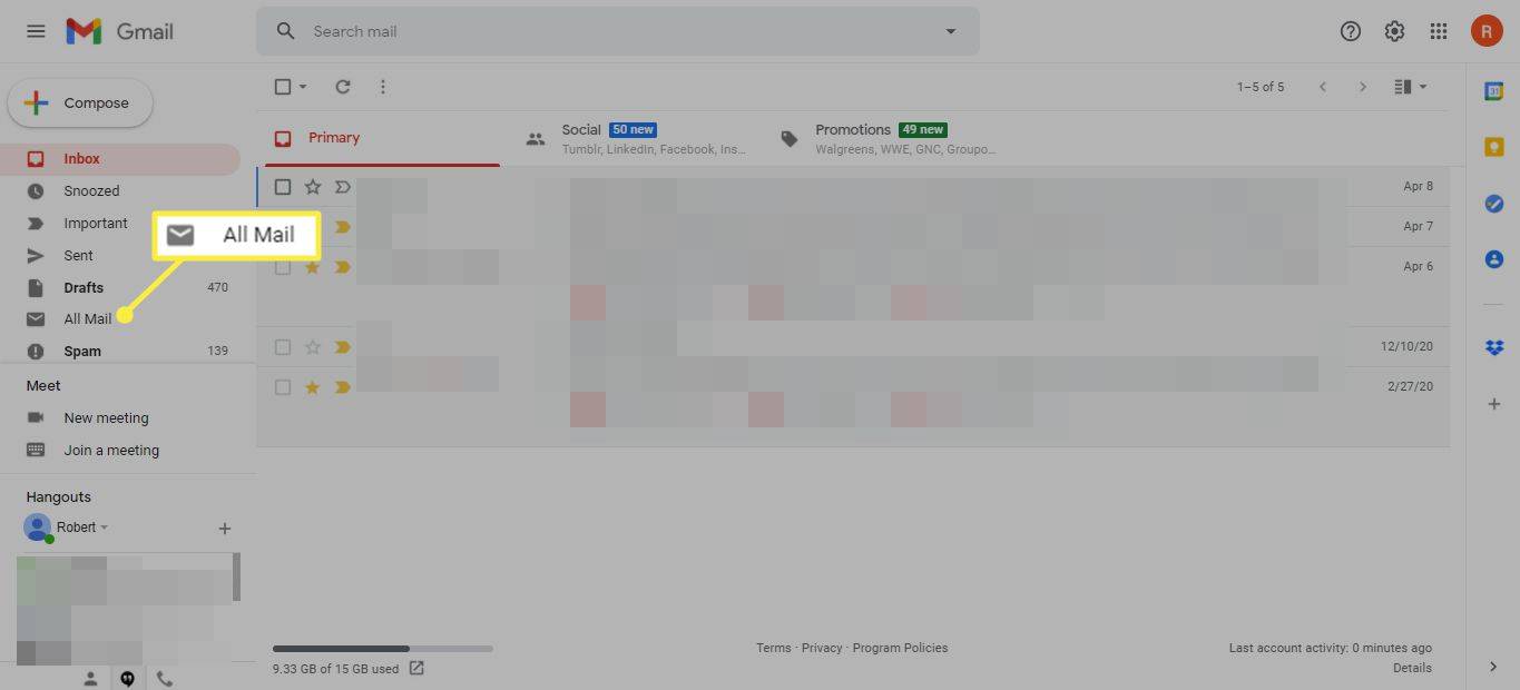 Hoe gearchiveerde e-mails in Gmail op te halen