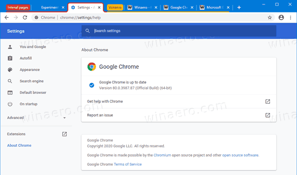 Włącz grupy kart w Google Chrome