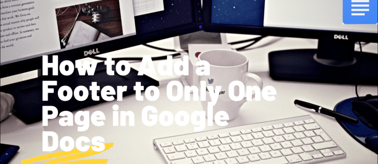 Come aggiungere un piè di pagina a una sola pagina in Google Docs