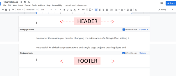 Cum să eliminați subsolul într-un document Google Docs