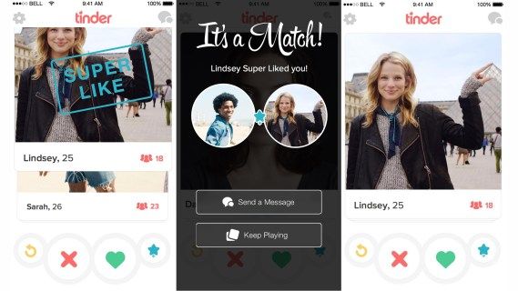 Tinder Super Likes มาถึงสหราชอาณาจักร