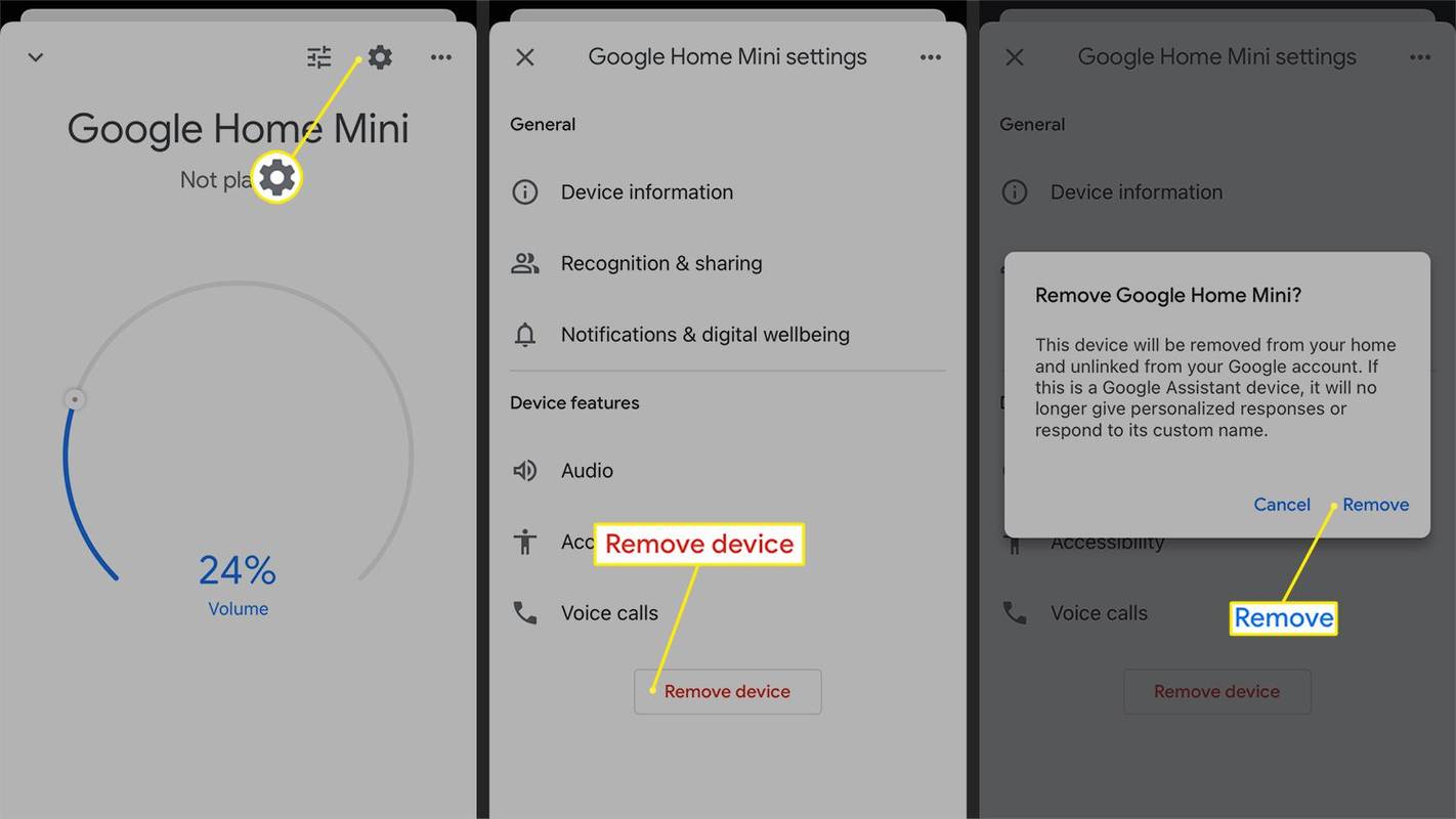 Como remover um dispositivo do Google Home