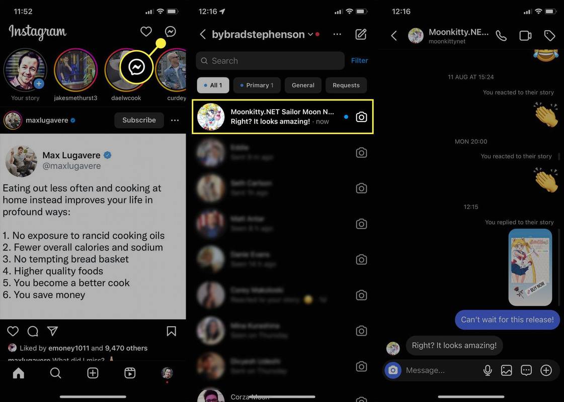 Come rispondere a un messaggio specifico su Instagram