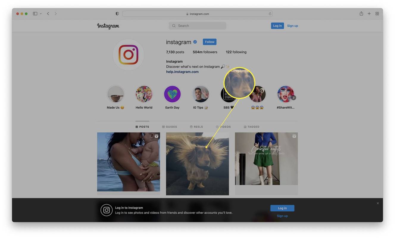 Kaip peržiūrėti „Instagram“ be paskyros