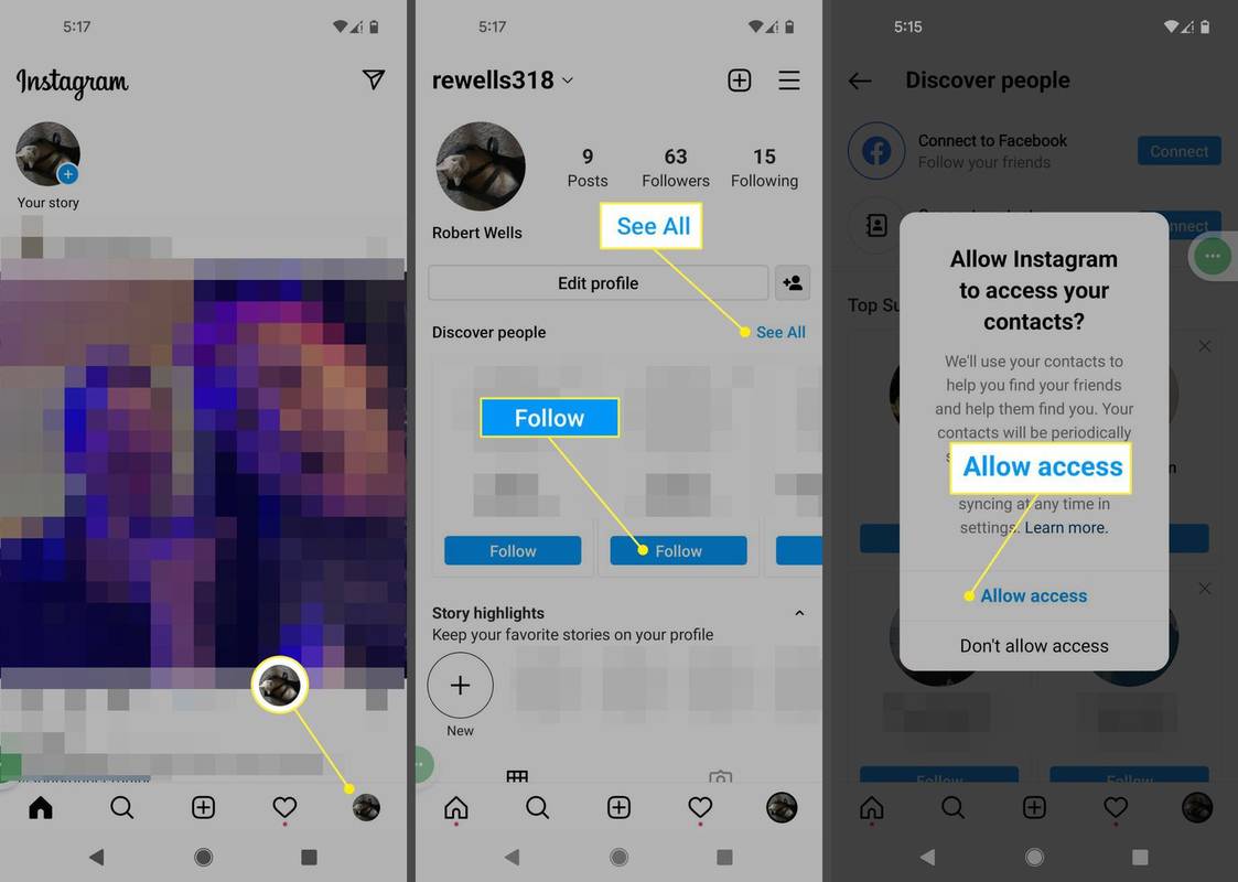 Cum să găsiți contacte pe Instagram