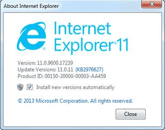 Internet Explorer 11이 Windows 7에서 더 이상 업데이트를받지 못함