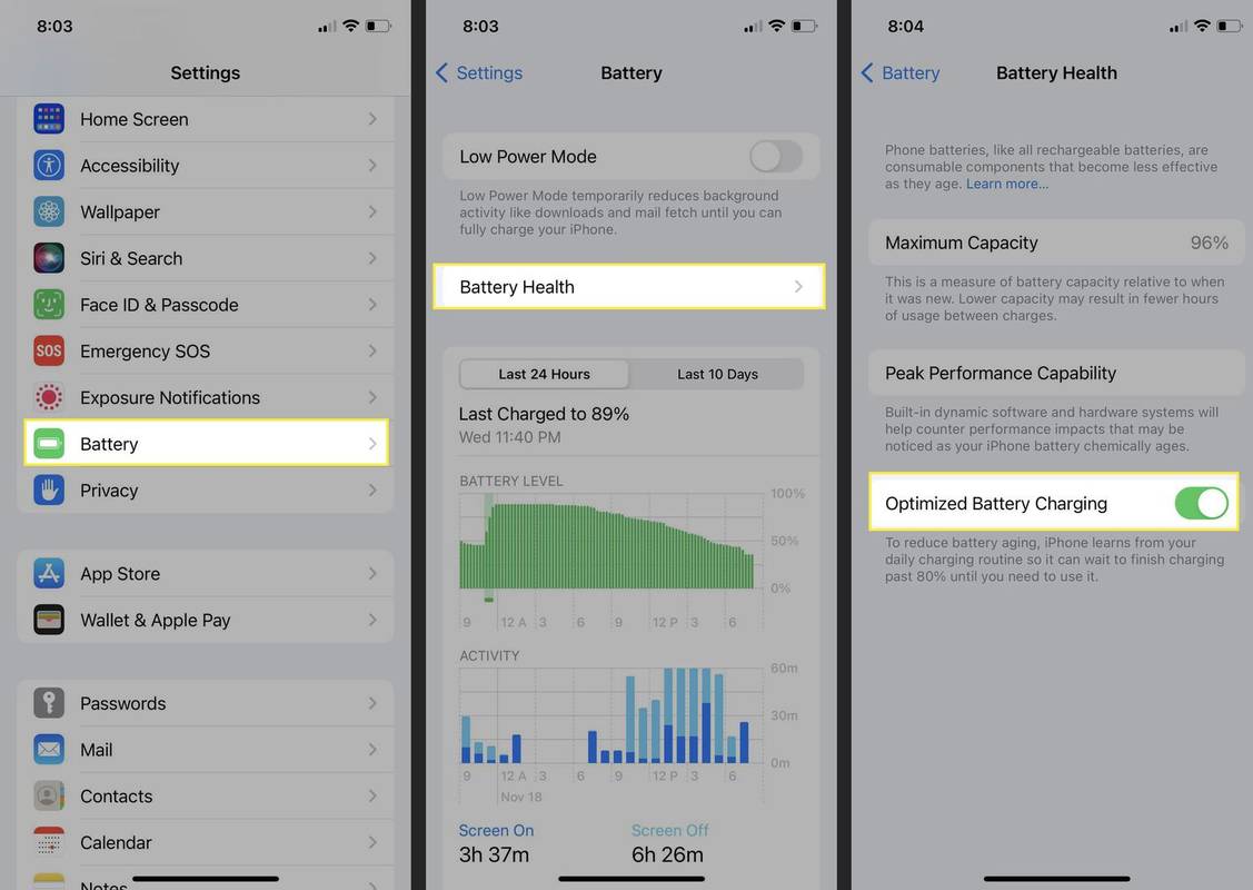 IPhone पर अनुकूलित बैटरी चार्जिंग कैसे बंद करें