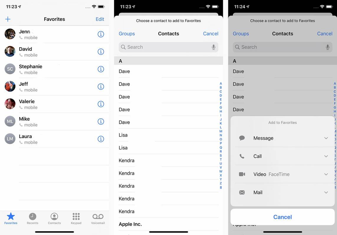 Come gestire i contatti preferiti su iPhone