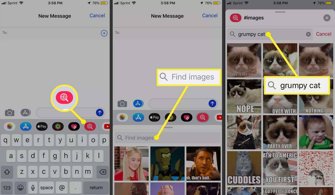 Hoe GIF's op de iPhone te verzenden
