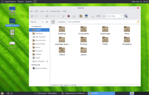Linux Mint 18의 모양 (아이콘 및 테마)은 다음과 같습니다.