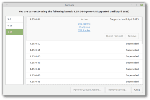 Keluarkan Kernel Lama secara automatik di Linux Mint