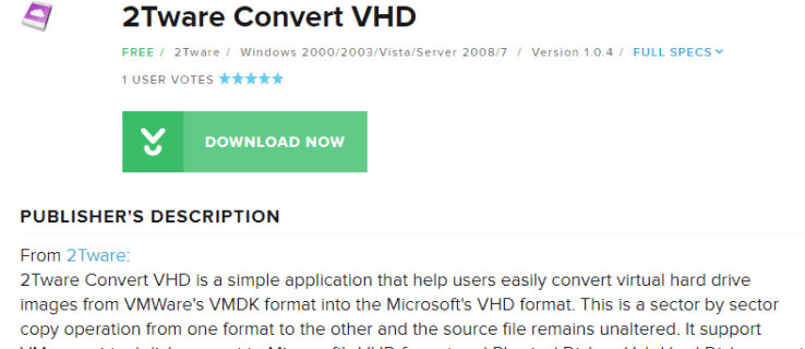 Как преобразовать VMDK в VHD за 5 минут