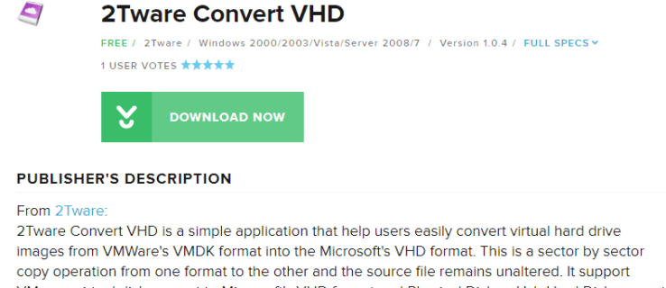 Cách chuyển đổi VMDK sang VHD trong 5 phút